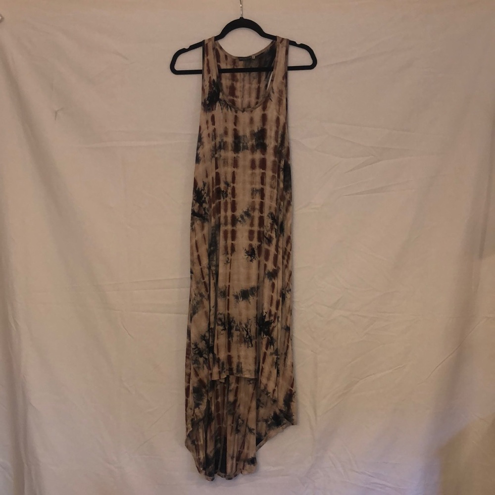 Earthbound tie dye hi-lo maxi dress